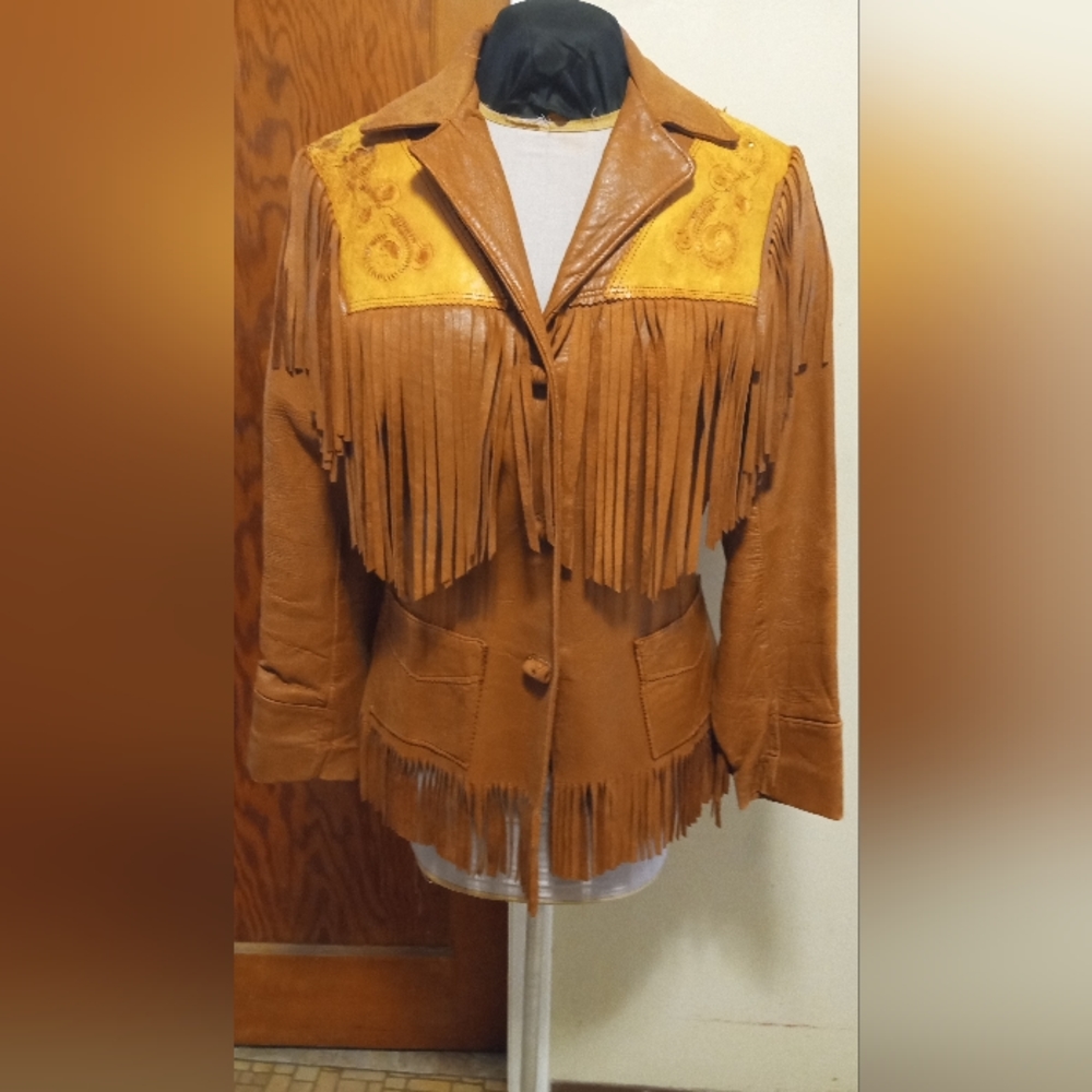 Vintage 50s 60s Western Fringe Jacket
